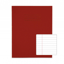 Exercise Books 9inch x 7inch 48 pages 8mm F&M Red