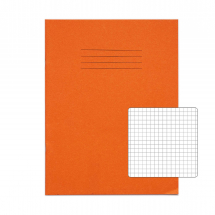Exercise Books 9inch x 7inch 48 pages 5mm sq Orange