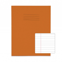 Exercise Books 9inch x 7inch 80 pages 8mm F&M Orange