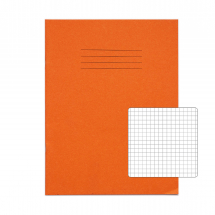 Exercise Books 9inch x 7inch 80 pages 5mm sq Orange