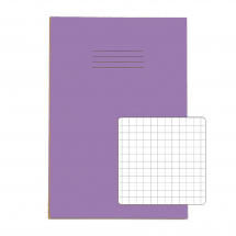 Exercise Book A4 + 80 Pages 7 mm Squared Purple Pk50