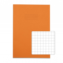 Exercise Books A4, 32 Page, 10mm Square Orange pk100