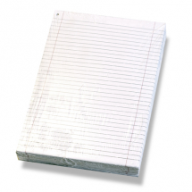 EXAM A4 PAPER 8MM FEINT & 2 MARGINS 1 HOLE PUNCHED
