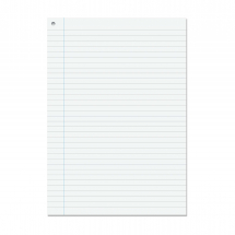 A4 8mm Feint & Margin Punched Top Corner 500 Sheets