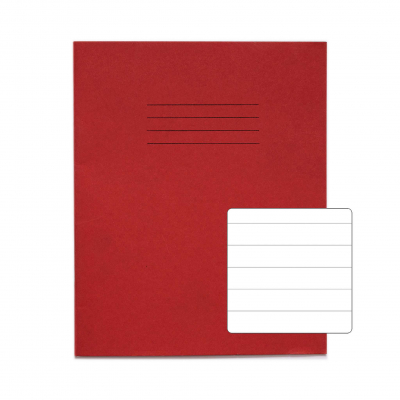Exercise Books 8Inch x 6.5Inch 48 pages F12 Red 100