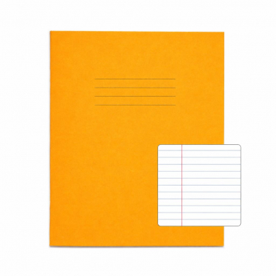 Exercise Books 8" x 6.5" 48 pages 8mm F&M Orange