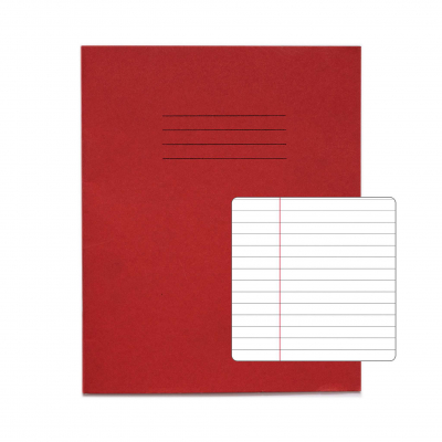 Exercise Books 8Inch x 6.5Inch 48 pages 8mm F&M Red
