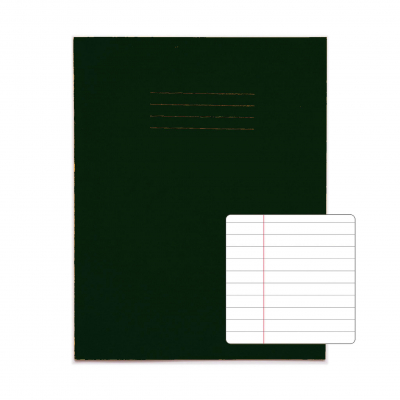 Exercise Books 9Inch x 7Inch 120 pages 8mm F&M Dark Green