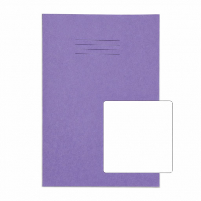 Exercise Book A4 + 48 Pages Plain Purple Pk50