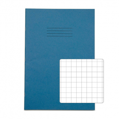 Exercise Books A4 64 pages 10mm sq Light Blue