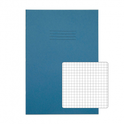 Exercise Books A4 80 pages 5mm sq Light Blue