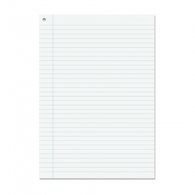 A4 8mm Feint & Margin Punched Top Corner 500 Sheets